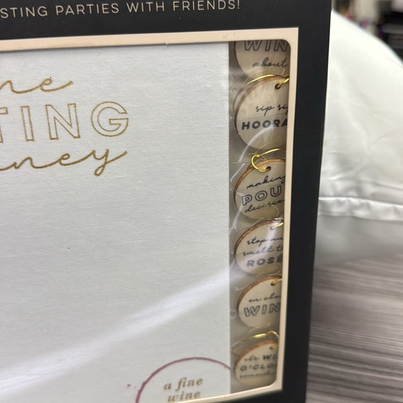 Wine Tasting Journal & Wine Glass Charms Set perfect for wine tasting parties - Picture 3 of 4